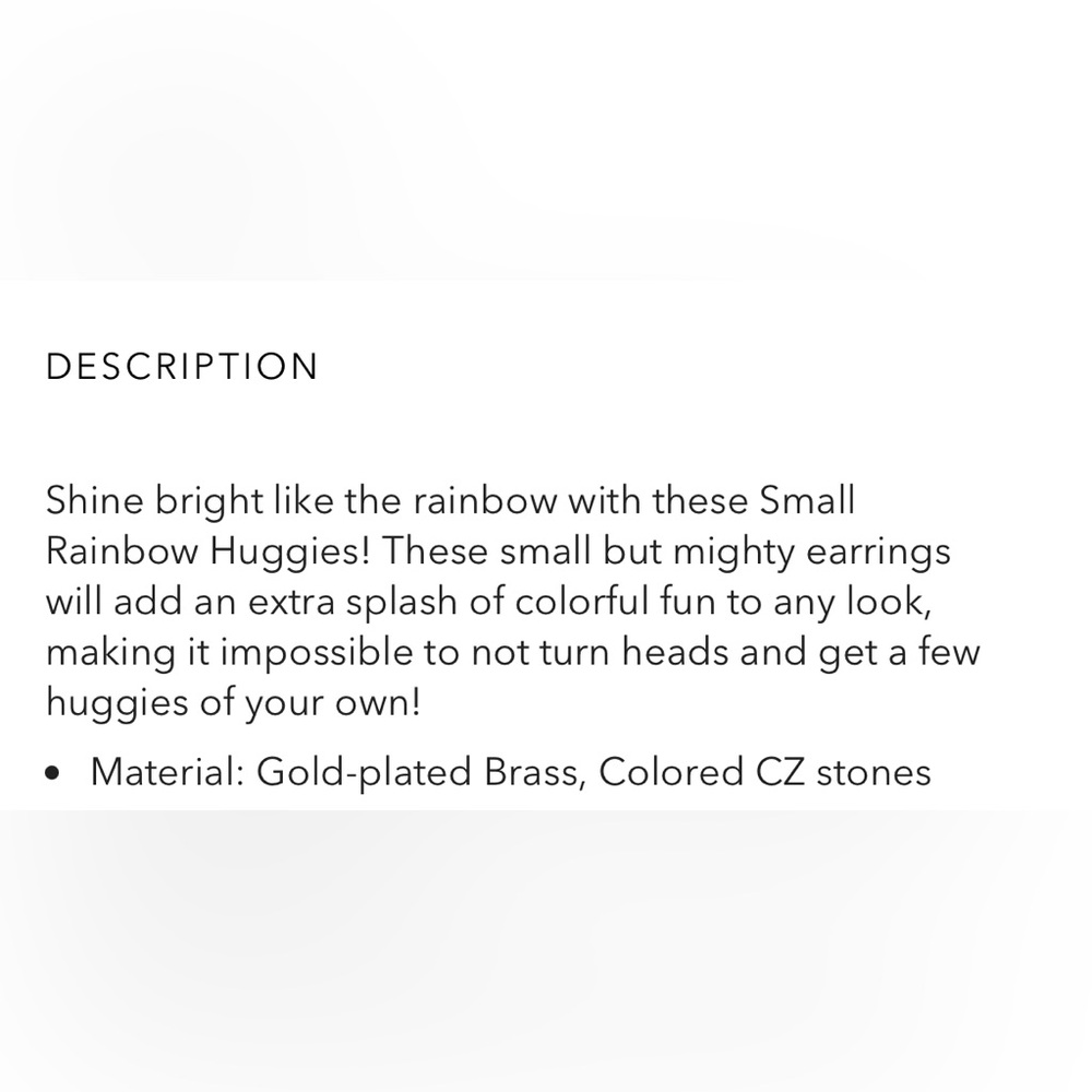 Tai Small Rainbow Huggie NWT - Picture 6 of 6